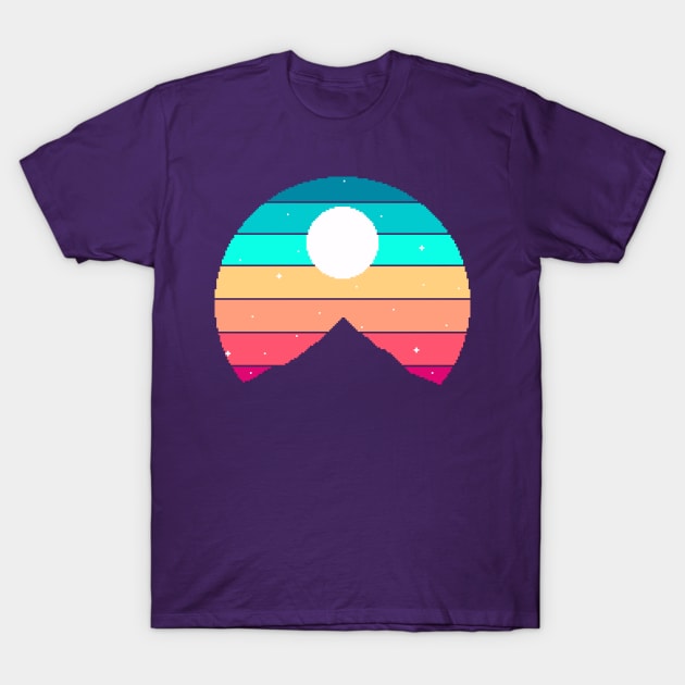 Rainbow Sky Mountains T-Shirt by Zeatt_